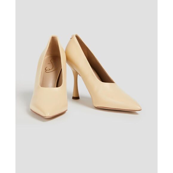 SAM EDELMAN Hilton‎ Ecru Leather Pumps Sz 9.5 - Picture 1 of 8